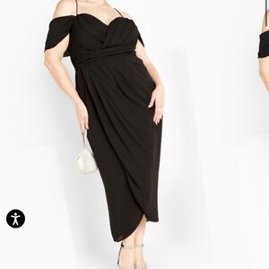 City chic entwine tulip drape dress.